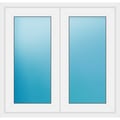 Zweiflügeliges Fenster 109,8x105 cm Weiß
