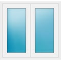 Zweiflügeliges Fenster 110 x 105 cm Weiß