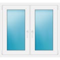 Zweiflügeliges Fenster 110 x 100 cm Weiß
