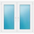 Zweiflügeliges Fenster 110x105 cm Weiß