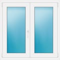 Zweiflügeliges Kunststofffenster 110x110 cm Weiß 