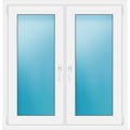 Zweiflügeliges Fenster 110x115 cm Weiß