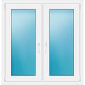 Zweiflügeliges Fenster 110 x 115 cm Weiß