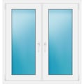 Zweiflügeliges Fenster 110x117 cm Weiß