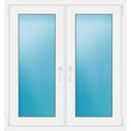 Zweiflügeliges Fenster 110 x 118 cm Weiß