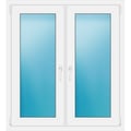 Zweiflügeliges Fenster 110 x 122 cm Weiß