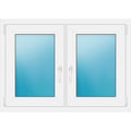 Zweiflügeliges Fenster 110x78 cm Weiß
