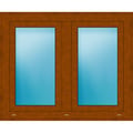 Zweiflügeliges Fenster 110x90 cm Golden Oak genarbt