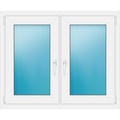 Zweiflügeliges Fenster 110 x 90 cm Weiß