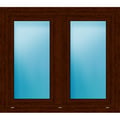 Zweiflügeliges Fenster 110x97 cm Mooreiche genarbt