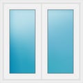 Zweiflügeliges Fenster 111 x 111 cm Weiß