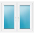 Zweiflügeliges Fenster 112x102 cm Weiß