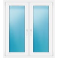 Zweiflügeliges Fenster 113 x 128 cm Weiß