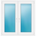 Zweiflügeliges Fenster 115x120 cm Weiß