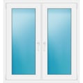Zweiflügeliges Fenster 115 x 125 cm Weiß