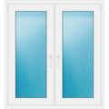 Zweiflügeliges Fenster 115 x 125 cm Weiß