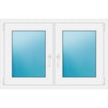 Zweiflügeliges Fenster 115x75 cm Weiß