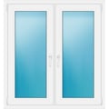 Zweiflügeliges Fenster 116 x 125 cm Weiß