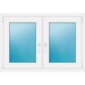 Zweiflügeliges Fenster 116x80 cm Weiß