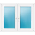 Zweiflügeliges Fenster 116 x 97 cm Weiß