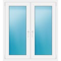 Zweiflügeliges Fenster 117 x 130 cm Weiß