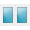 Zweiflügeliges Fenster 117x85,5 cm Weiß