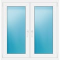 Zweiflügeliges Fenster 118x121 cm Weiß