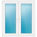 Zweiflügeliges Fenster 118x129 cm Weiß