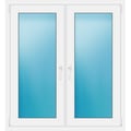 Zweiflügeliges Fenster 118 x 129 cm Weiß