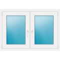 Zweiflügeliges Fenster 118x82 cm Weiß
