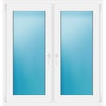 Zweiflügeliges Fenster 119x125 cm Weiß