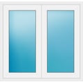 Zweiflügeliges Fenster 120 x 115 cm Weiß