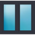 Zweiflügeliges Fenster 120x115 cm Anthrazit seidenglatt
