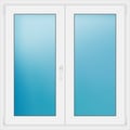 Zweiflügeliges Fenster 120x120 cm Weiß