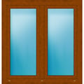 Zweiflügeliges Fenster 120x125 cm Golden Oak genarbt