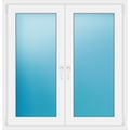 Zweiflügeliges Fenster 120 x 125 cm Weiß