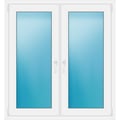 Zweiflügeliges Fenster 120 x 130 cm Weiß