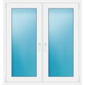 Zweiflügeliges Fenster 120 x 130 cm Weiß