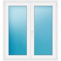 Zweiflügeliges Fenster 120x132 cm Weiß