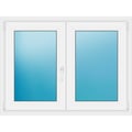 Zweiflügeliges Fenster 120 x 90 cm Weiß