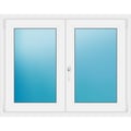Zweiflügeliges Fenster 120x94 cm Weiß