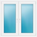 Zweiflügeliges Fenster 121x120 cm Weiß