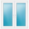 Zweiflügeliges Fenster 121x125,5 cm Weiß
