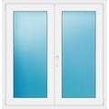 Zweiflügeliges Fenster 121x126 cm Weiß