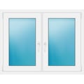 Zweiflügeliges Fenster 121x94 cm Weiß