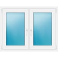 Zweiflügeliges Fenster 121 x 94 cm Weiß