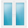 Zweiflügeliges Fenster 121 x 132 cm Weiß
