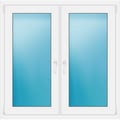 Zweiflügeliges Fenster 122x120,5 cm Weiß