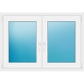 Zweiflügeliges Fenster 122,5x85,5 cm Weiß