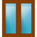 Zweiflügeliges Fenster 123x139 cm Golden Oak genarbt